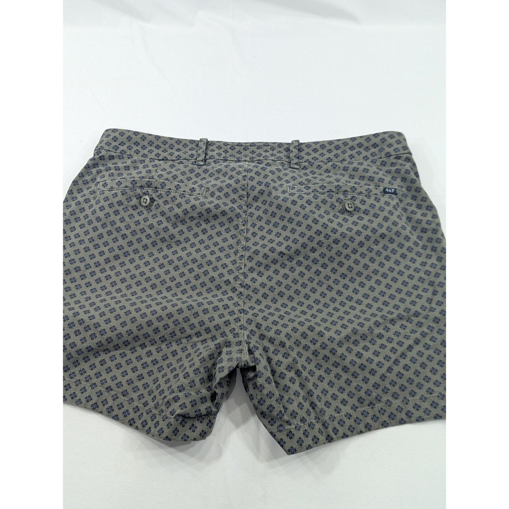 Abercrombie & Fitch Shorts Mens 34" Green Paisley Print Drawstring Flat Front - Picture 6 of 6